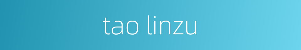tao linzu的同义词