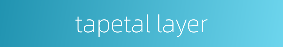 tapetal layer的同义词