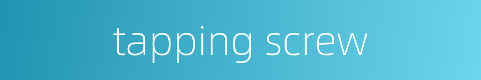 tapping screw的同义词