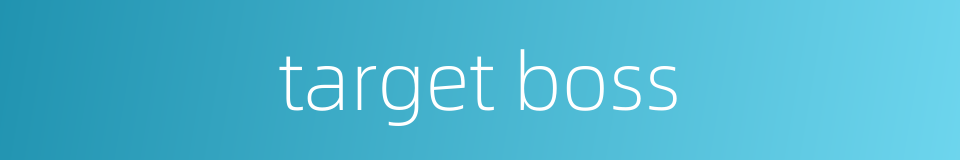 target boss的同义词