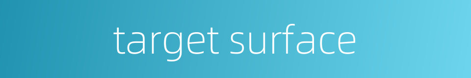 target surface的同义词
