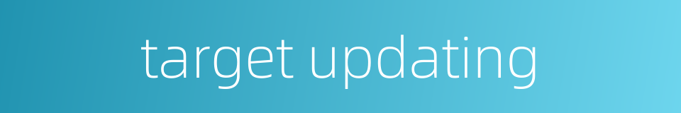 target updating的同义词