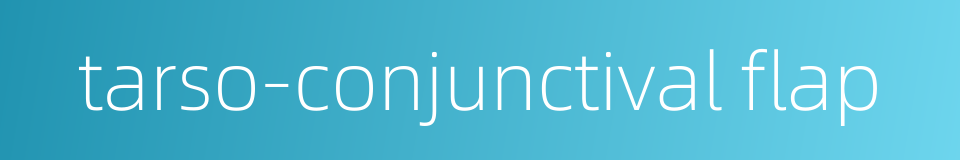 tarso-conjunctival flap的同义词
