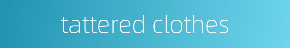 tattered clothes的同义词