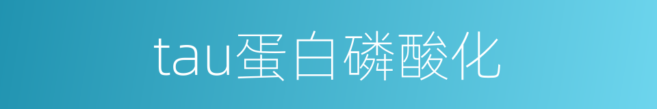 tau蛋白磷酸化的同义词