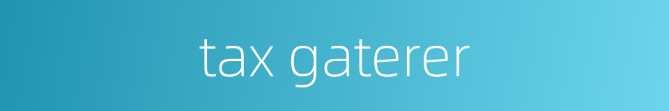tax gaterer的同义词