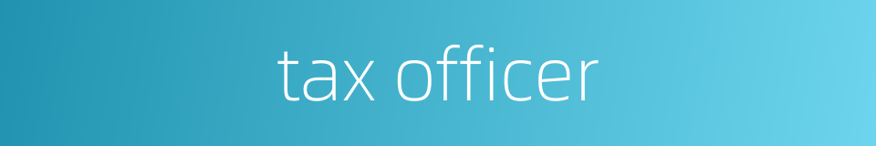 tax officer的同义词