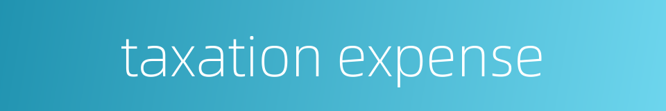 taxation expense的同义词