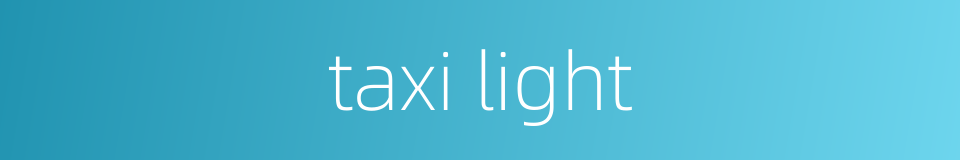 taxi light的同义词