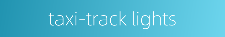 taxi-track lights的同义词