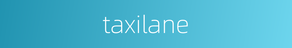 taxilane的同义词
