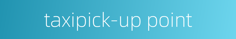 taxipick-up point的同义词