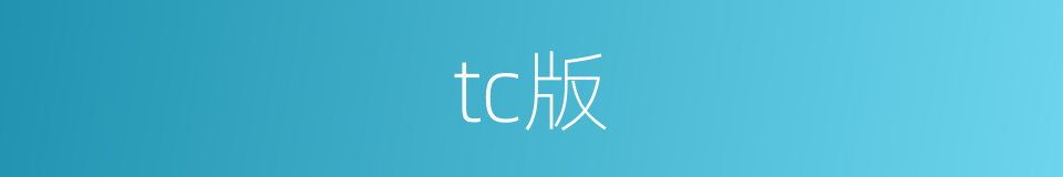 tc版的同义词