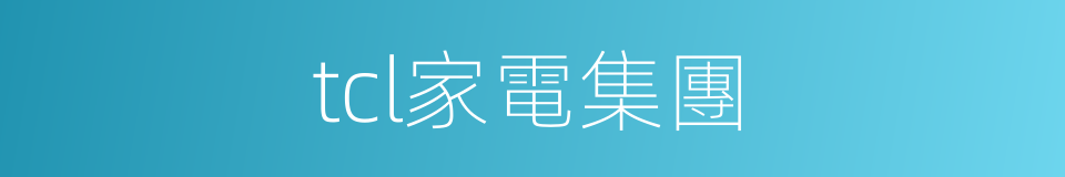 tcl家電集團的同義詞