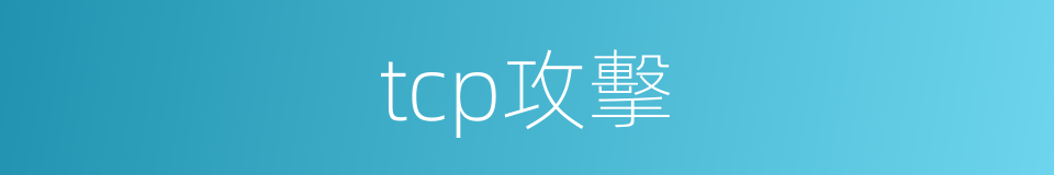 tcp攻擊的同義詞