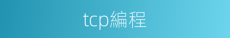 tcp編程的同義詞