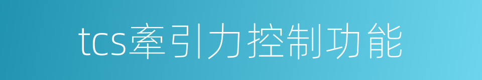 tcs牽引力控制功能的同義詞