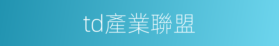 td產業聯盟的同義詞