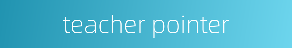 teacher pointer的同义词