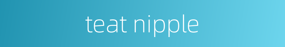 teat nipple的同义词