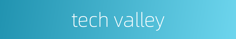 tech valley的同义词