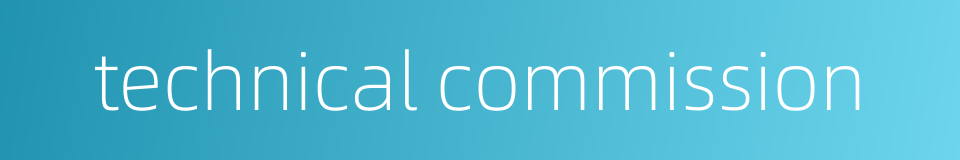 technical commission的同义词