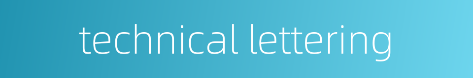 technical lettering的同义词
