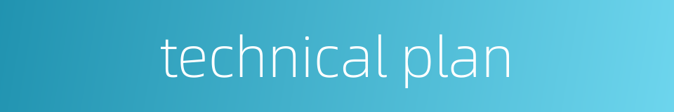 technical plan的同义词