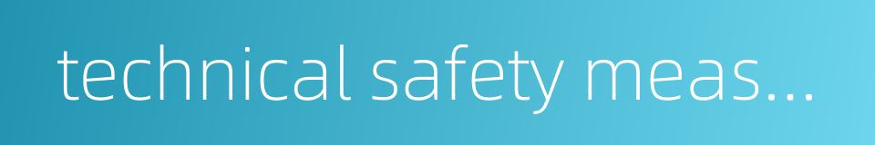 technical safety measures的同义词