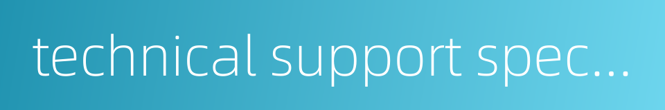 technical support specialist的同义词