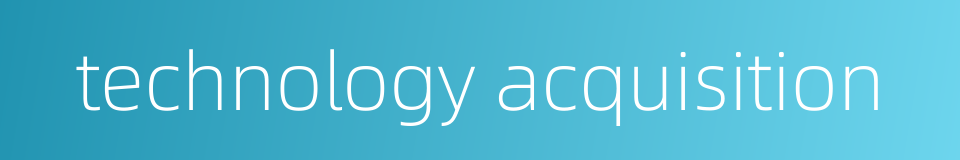 technology acquisition的同义词