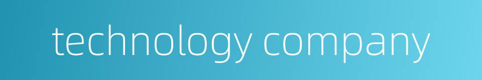 technology company的同义词