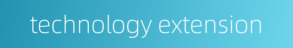 technology extension的同义词