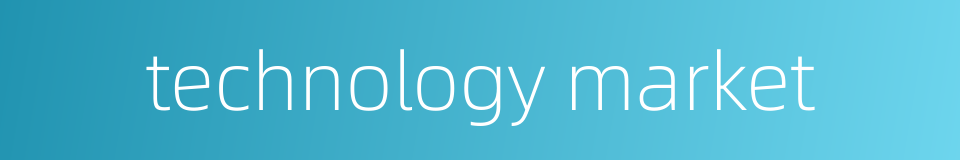 technology market的同义词