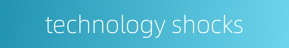 technology shocks的同义词
