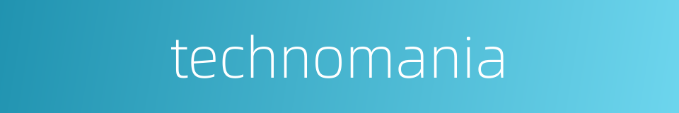technomania的同义词