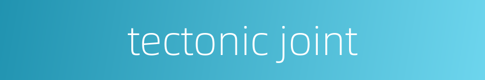 tectonic joint的同义词