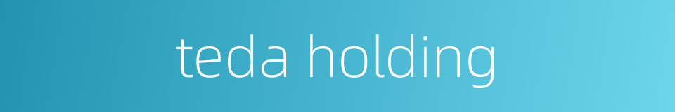 teda holding的同义词