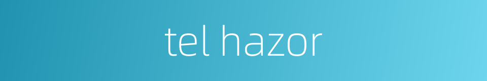 tel hazor的同义词