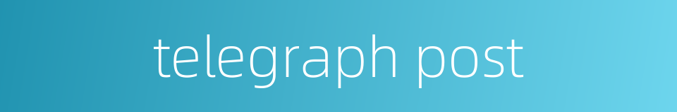 telegraph post的同义词