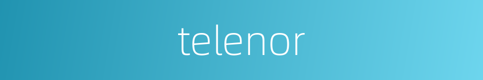 telenor的同义词