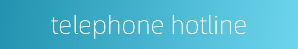 telephone hotline的同义词