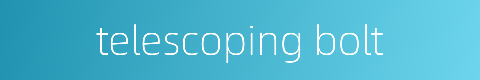 telescoping bolt的同义词