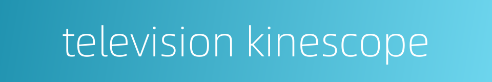 television kinescope的同义词