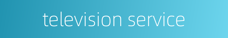 television service的同义词