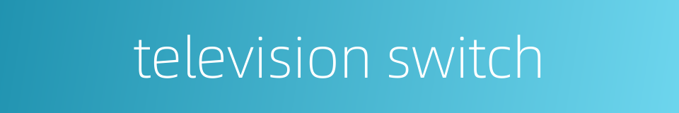 television switch的同义词