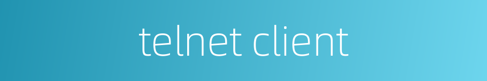 telnet client的同义词