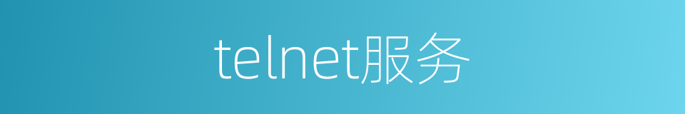 telnet服务的同义词