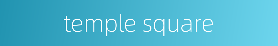 temple square的同义词