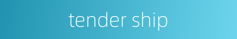 tender ship的同义词